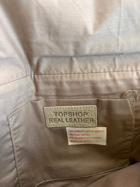 Topshop Suede Asymmetrical Clutch