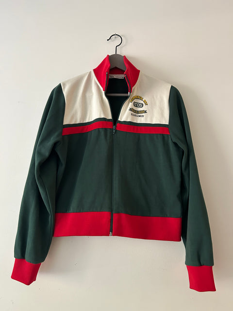 Retro Green & Red Track Jacket – EU 38