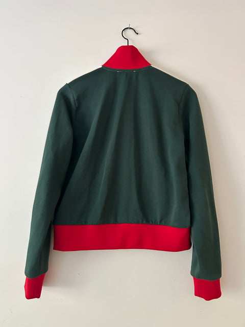 Retro Green & Red Track Jacket – EU 38