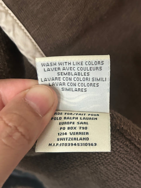 Brown Ralph Lauren light cotton peacoat