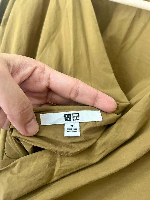 Uniqlo Mustard Wrap Blouse with Tie