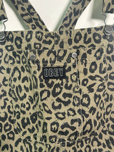 Obey Leopard Print Overalls