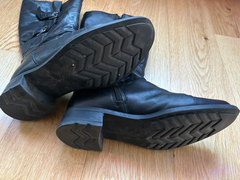 Black rider double buckled boots - EU 38
