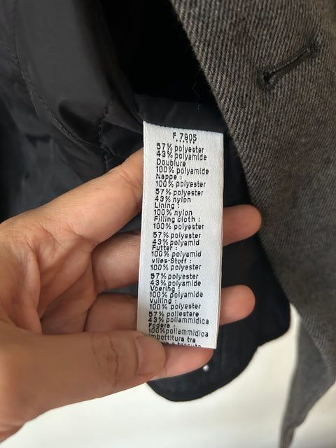Grey Lacoste double-breasted peacoat