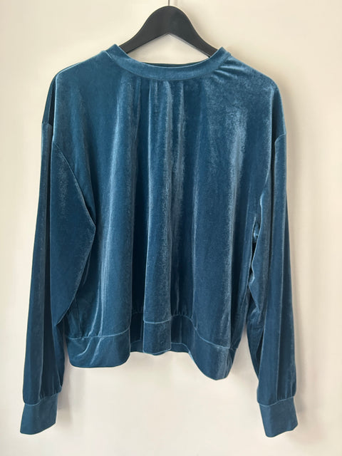 Tiger of Sweden Ocean Teal Velvet Sweatshirt