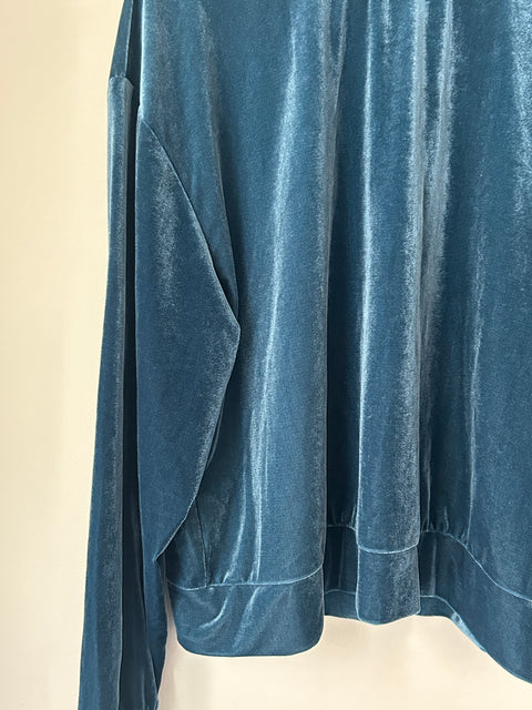 Tiger of Sweden Ocean Teal Velvet Sweatshirt