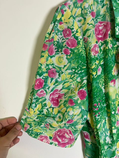 Vintage Parisian Silk Wrap Dress - EU 42